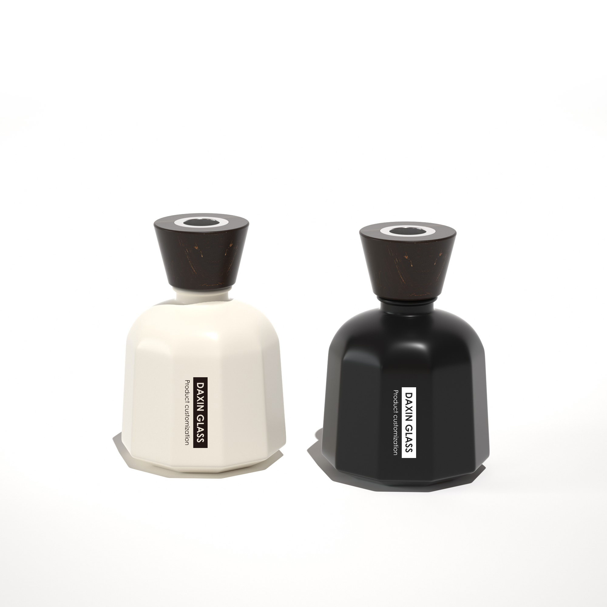 Frasco difusor de varillas aromáticas de 200 ml, color blanco y negro, con fragancia especial.