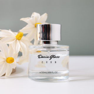 Bouteille de parfum d'atomiseur en verre rond vide de 50 ml / 100 ml