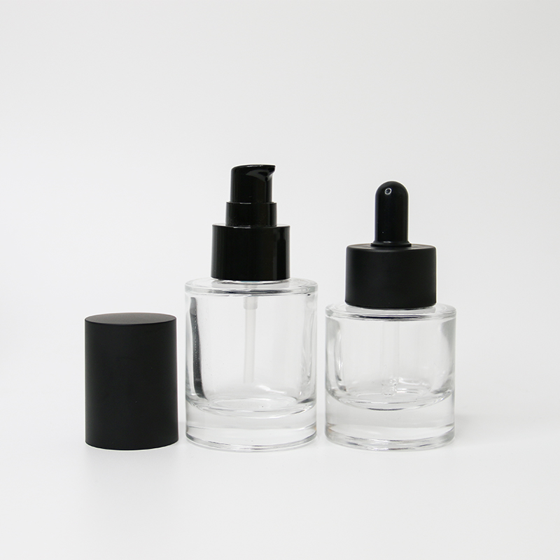 Kosmetik-Glasflaschen-Sets, Glastiegel-Lotionflasche für Hautpflege