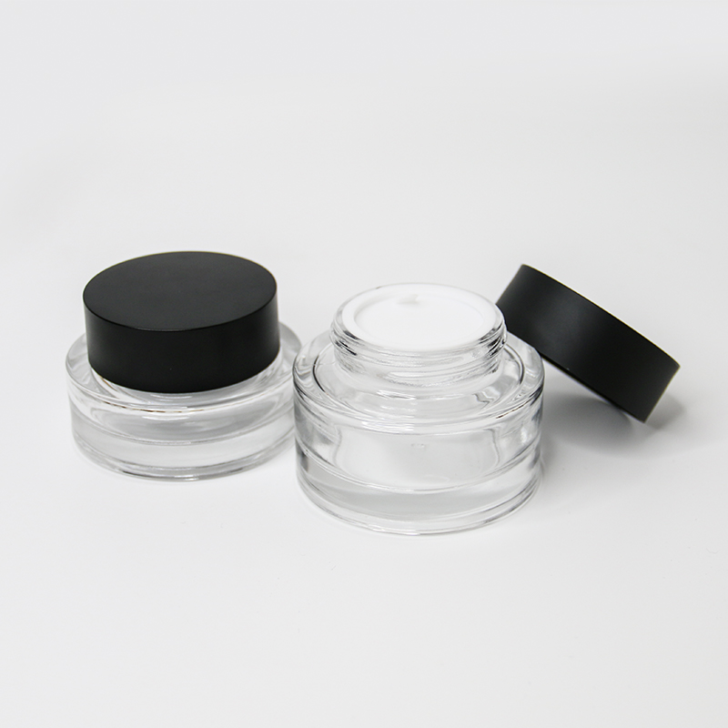 Kosmetik-Glasflaschen-Sets, Glastiegel-Lotionflasche für Hautpflege