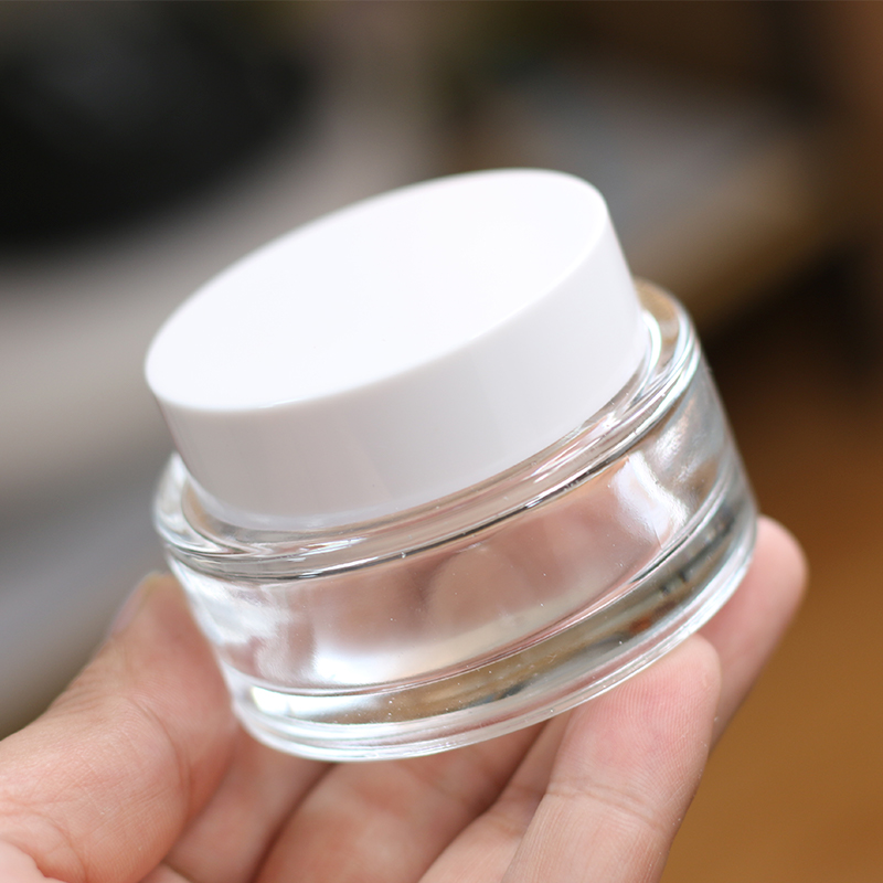 Tarro de cristal para crema cosmética y cuidado de la piel, 50 g.