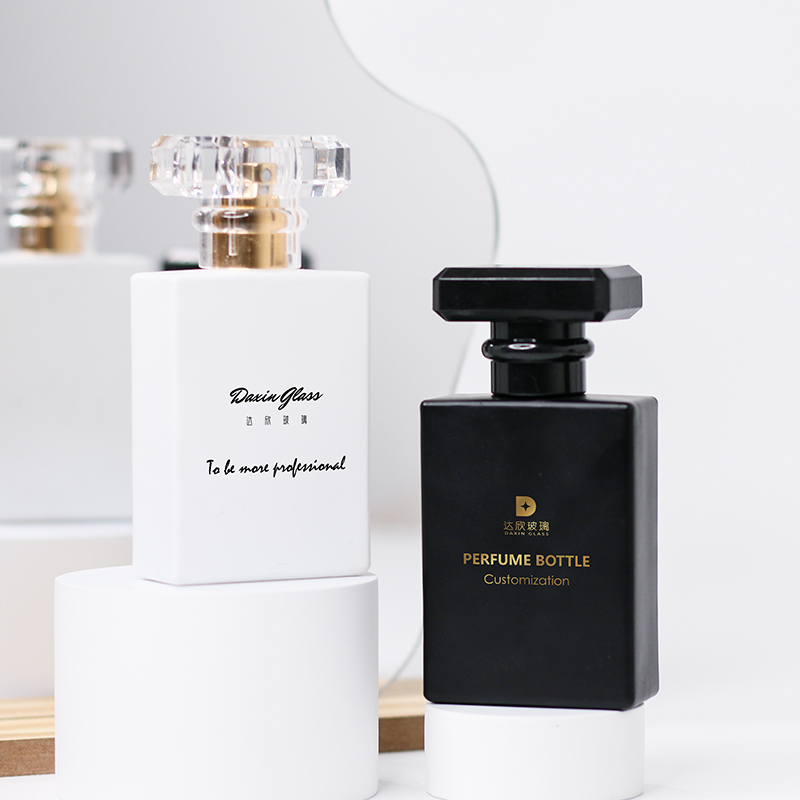 Frasco de perfume recargable de vidrio de sílex de 30 ml con atomizador de colonia portátil
