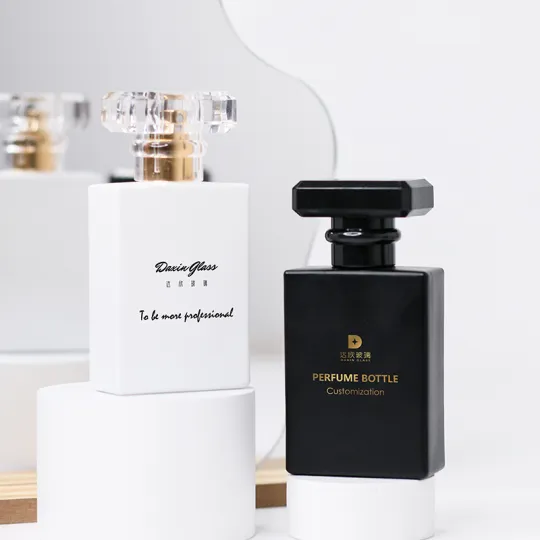 Atomizador de colonia portátil de botella de perfume recargable de vidrio de pedernal de 30 ml