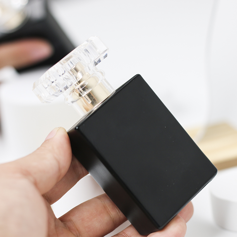 Frasco de perfume recargable de vidrio de sílex de 30 ml con atomizador de colonia portátil