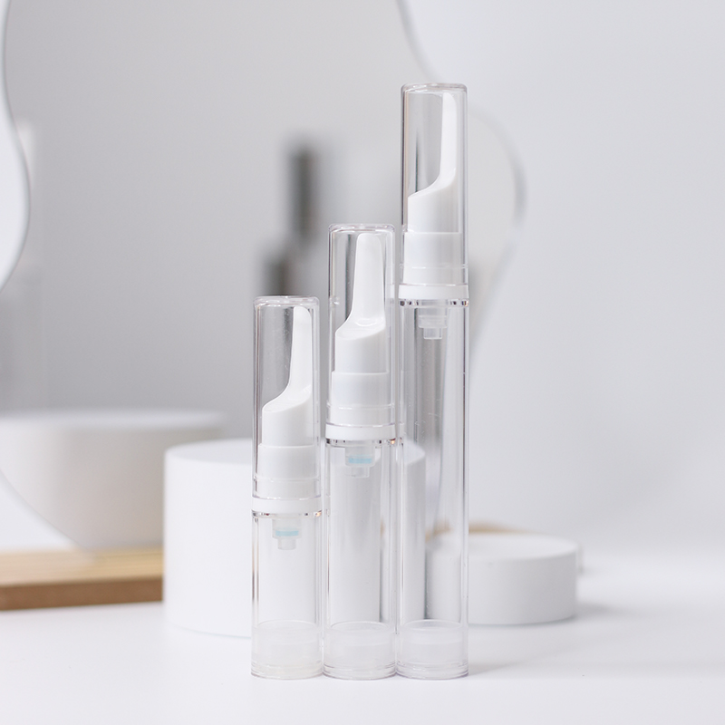 5ml 10ml 12ml 15ml Krim Mata Botol Tanpa Udara Botol Lotion Plastik Vakum