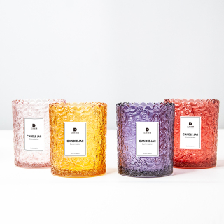 Contenitori per lattine di vasi per barattoli di candele in vetro ceramico inciso