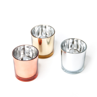 Wadah Bejana Lilin Bulat Bening Putih Buram