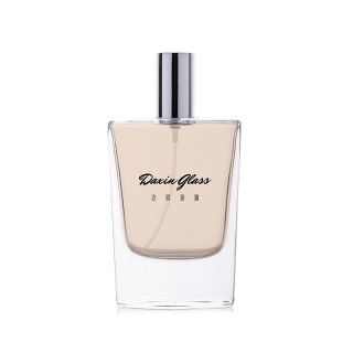 50ml 1.7 OZ Refillable Glass Perfume Bottles Transparent Square Cologne Atomizer