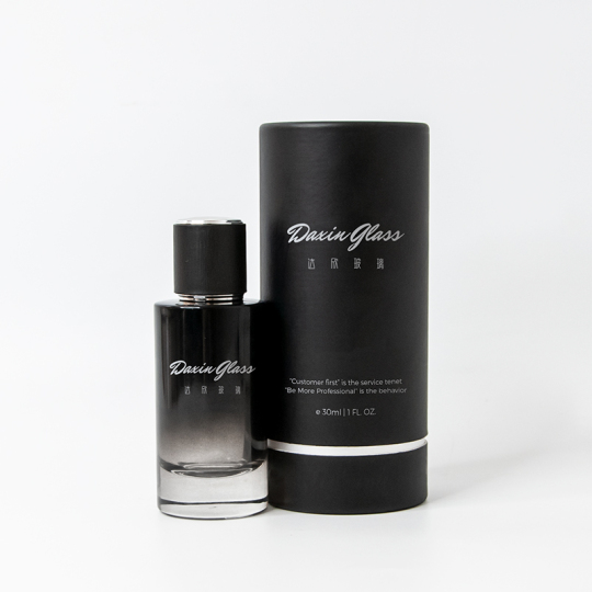 تصميم جديد تدريجي طلاء زجاجة عطر التعبئة والتغليف مربع عطر شكل اسطوانة