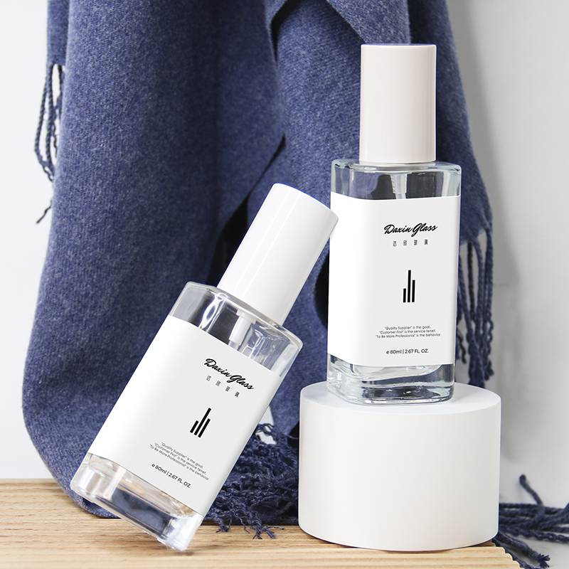 Kemasan Kotak Botol Lotion Serum Kosmetik Persegi Mewah 80ml