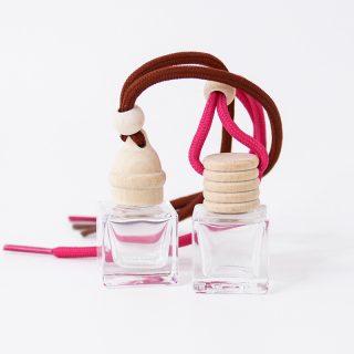 10ml Liquid Scents Hanging Car Perfume Bottle Diffuser Bottle Air Freshener with Wooden Cap