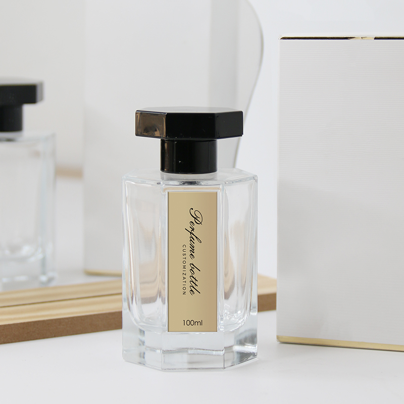 Flacon vaporisateur en verre transparent vide de 100 ml / 3,38 oz pour parfum