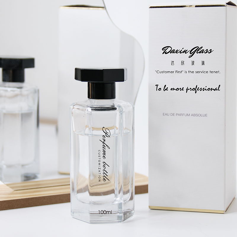 Flacon vaporisateur en verre transparent vide de 100 ml / 3,38 oz pour parfum