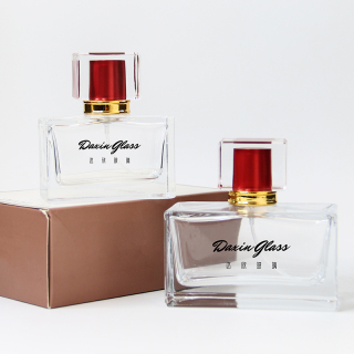 Cuboid Custom Perfume Bottle 50ml 100ml Refill Glass Perfume Bottle