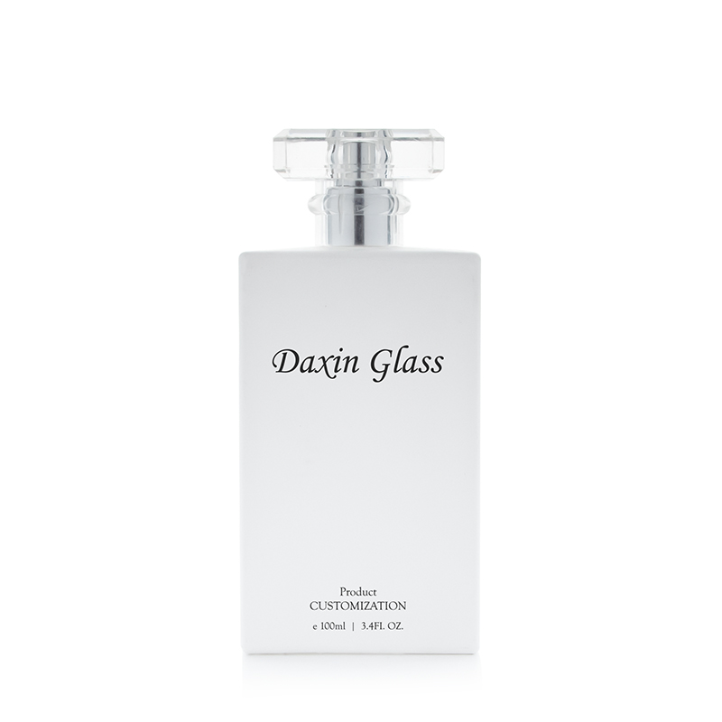 Flacon de parfum vide de 100 ml blanc/noir avec logo personnalisé, en vente en gros