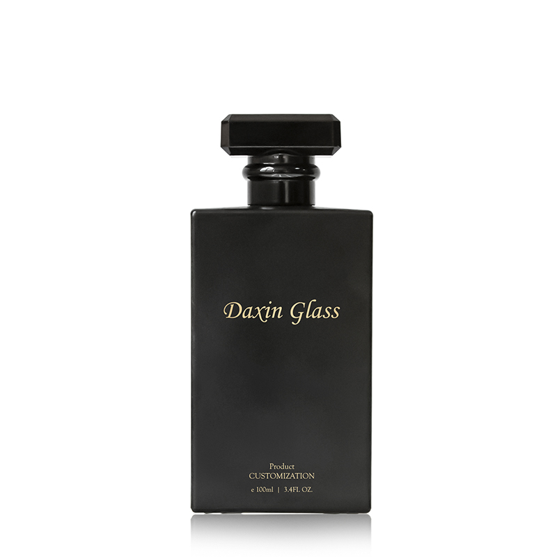 Flacon de parfum vide de 100 ml blanc/noir avec logo personnalisé, en vente en gros