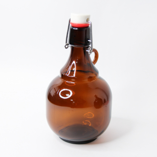 1 Liter 2 Liter Amber Glass Beer Wine Bottle with Stopper and Airtight Lid & Leak Proof Cap