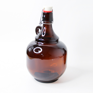 1 Liter 2 Liter Amber Glass Beer Wine Bottle with Stopper and Airtight Lid & Leak Proof Cap