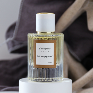 Cilindro Flacone di profumo in vetro spray trasparente da 50 ml con confezione in scatola