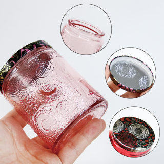 Candela Tazza Goffrata Tazza Vuota Modello Colorato Vaso Candela