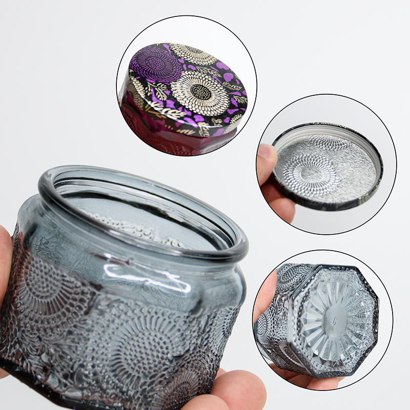 unique premium clear empty glass container candle vessels jars