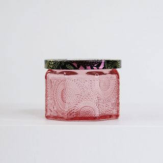 120ml 250ml Electroplated Candle Jar Petite Embossed Glass Jar