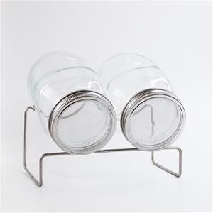 1L Clear Round Mason Decoration Glass Jar with Sprouting Jar Lids for Germination