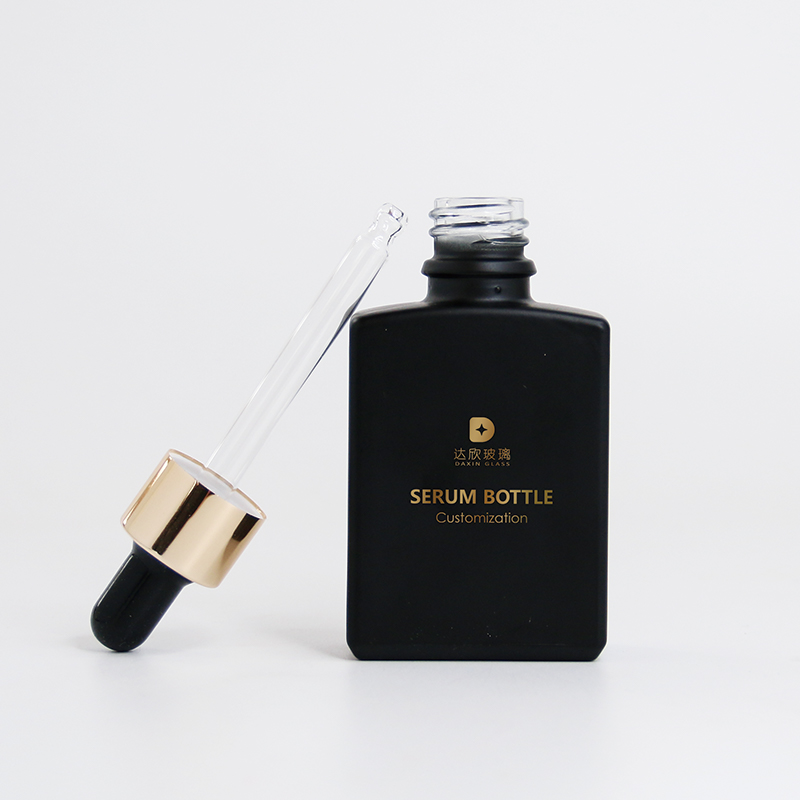 Botol Pipet Kaca Persegi 15ml 30ml 50ml 100ml untuk Minyak Esensial