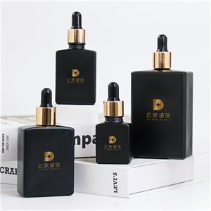 15ml 30ml 50ml 100ml Bottiglie contagocce in vetro per essenza quadrata Bottiglia di olio essenziale