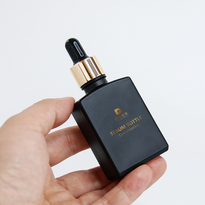 Botol Pipet Kaca Persegi 15ml 30ml 50ml 100ml untuk Minyak Esensial