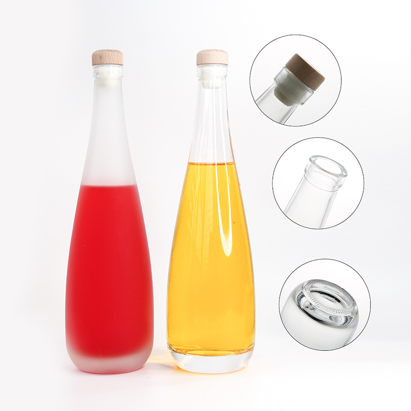 Botol Kaca Kosong Bening/Buram untuk Minuman Keras Wiski Vodka