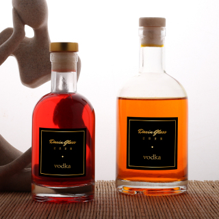 Botol Kaca 1 Liter 750ml Botol Vodka Kosong dengan Tutup Bentuk T