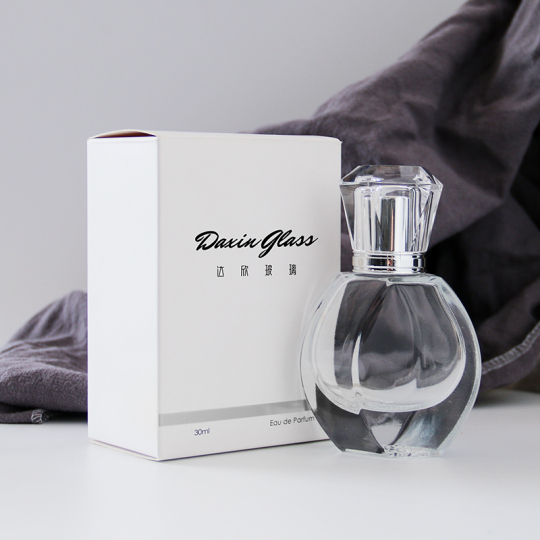 30ml Botol Kaca Parfum Epmty Cologne Bening dengan Cap