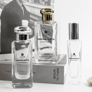 30ml 50ml 100ml Clear Rectangular Glass Bottle Perfume