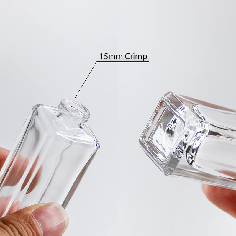 30ml perfume bottle clear glass square
