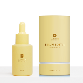 Harga Kompetitif Botol Serum Kaca Hijau Biru 30ml Botol Penetes Kosmetik dengan Kemasan Kotak