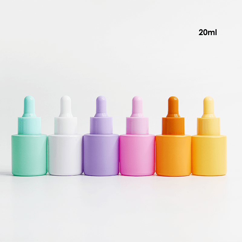 화장품 스킨케어 포장, 무광 유리 스크린 인쇄, 컬러 20ml 세럼 병