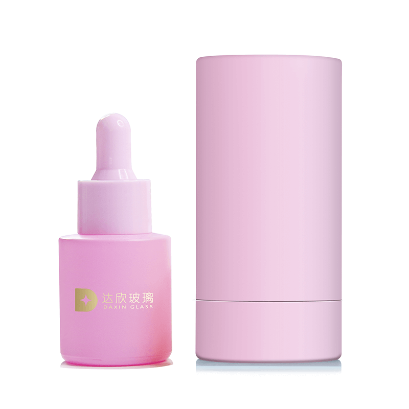 화장품 스킨케어 포장, 무광 유리 스크린 인쇄, 컬러 20ml 세럼 병