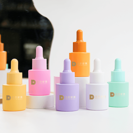 Layar Kemasan Perawatan Kulit Kosmetik Matte Glass Printing Warna Botol Serum 20ml