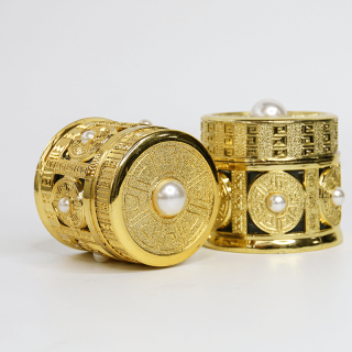 Botol Kaca Mutiara Saffron Dubai Mewah 100g Toples Kaca Kemasan Saffron dengan Tutup