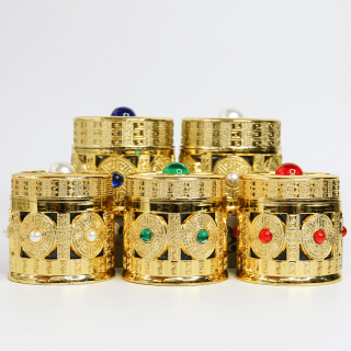 Botol Kaca Mutiara Saffron Dubai Mewah 100g Toples Kaca Kemasan Saffron dengan Tutup