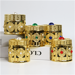 Botol Kaca Mutiara Saffron Dubai Mewah 100g Toples Kaca Kemasan Saffron dengan Tutup