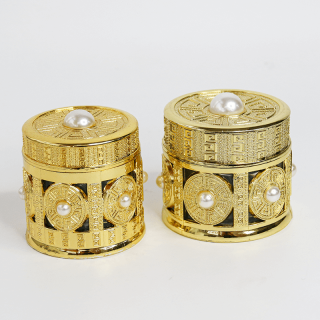 Botol Kaca Mutiara Saffron Dubai Mewah 100g Toples Kaca Kemasan Saffron dengan Tutup