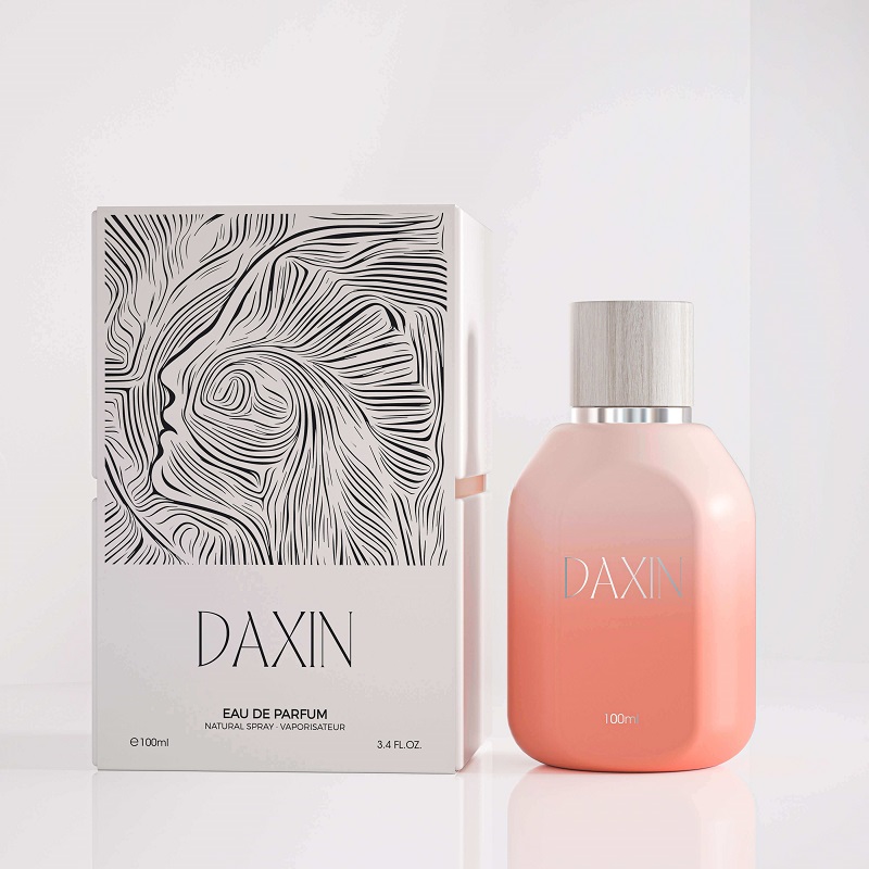 Individuell gestalteter, luxuriöser, rosafarbener 100-ml-Parfümglasflakon mit Verpackungsbox