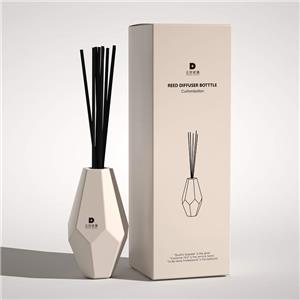 Bottiglia per diffusore di profumo in vetro bianco con aroma di lusso, grande, personalizzata, vuota, da 150 ml