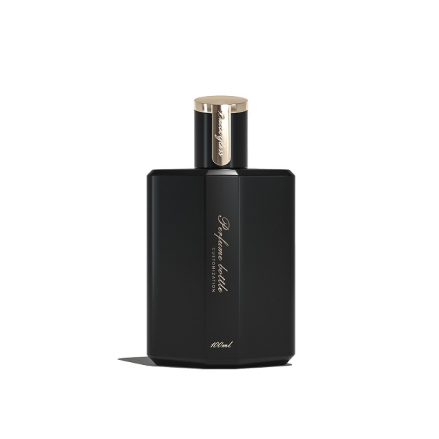 블랙 보톨 향수 유리 골드 실버 럭셔리 캡 향수병 100ml