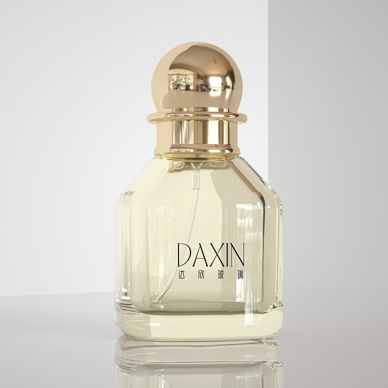 Proveedores de envases para perfumes: Frasco de vidrio cuadrado personalizado de 50 ml con pulverizador para perfume.