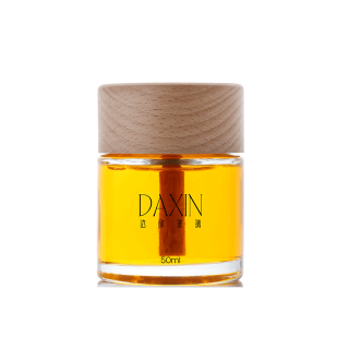 Botol Kaca Kemasan Diffuser Buluh Kosong Kustom dengan Tutup Tutup Kayu