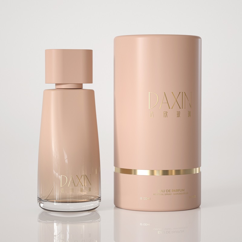 100 ml grüne, mattierte Parfümflasche, dekorative Luxus-Glasflasche, leere Parfümflasche
