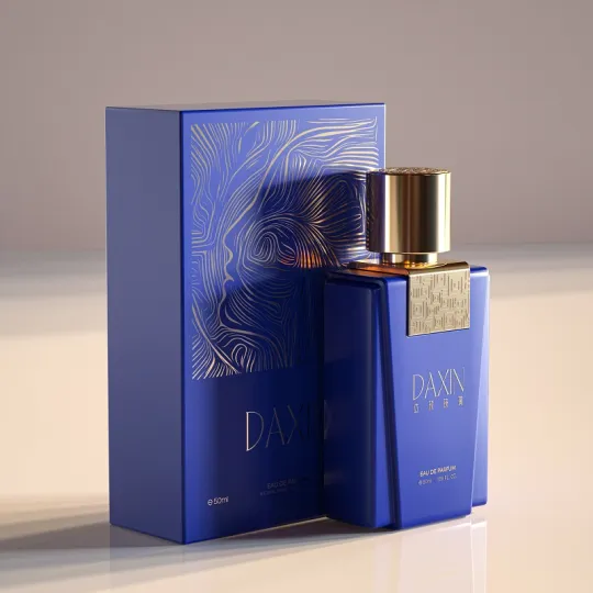 Botella de cristal de perfume por encargo, botella de spray de perfume de diseño de lujo, 50 ml